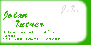 jolan kutner business card